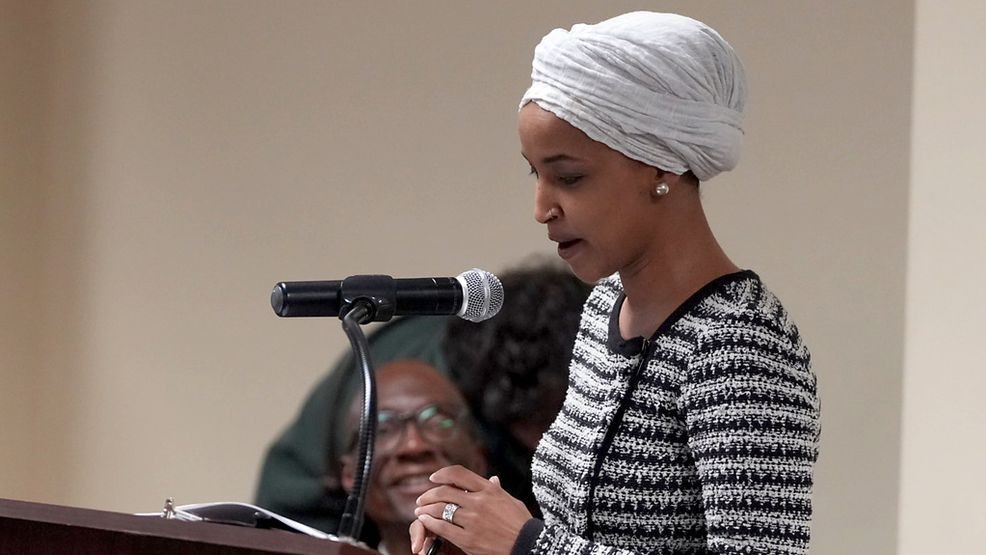 Image for story: Trump accuses Rep. Ilhan Omar of 'having herself sprayed' after town hall attack