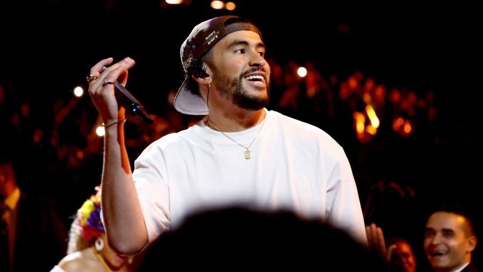 LOS ANGELES, CALIFORNIA - FEBRUARY 05: Bad Bunny performs onstage during the 65th GRAMMY Awards at Crypto.com Arena on February 05, 2023 in Los Angeles, California. (Photo by Emma McIntyre/Getty Images for The Recording Academy)