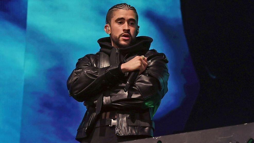 INDIO, CALIFORNIA - APRIL 21: Bad Bunny performs on the Coachella Stage during the 2023 Coachella Valley Music and Arts Festival on April 21, 2023 in Indio, California. (Photo by Michael Loccisano/Getty Images for Coachella)