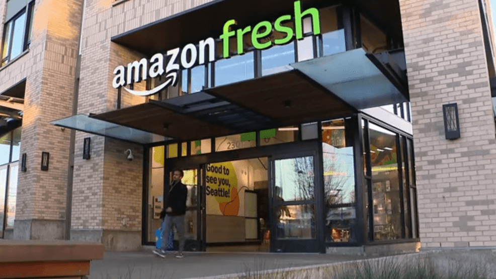 A photo of the Amazon Fresh store in South Seattle on Jan. 17, 2026. (KOMO)
