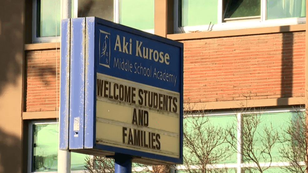 A photo of Aki Kurose Middle School in Seattle on Jan. 20, 2026. (KOMO)