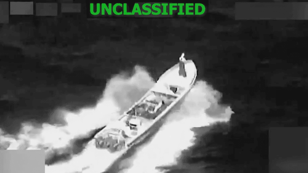 Image for story: 2 killed, 1 survivor in first known drug boat strike since Maduro capture: US Military
