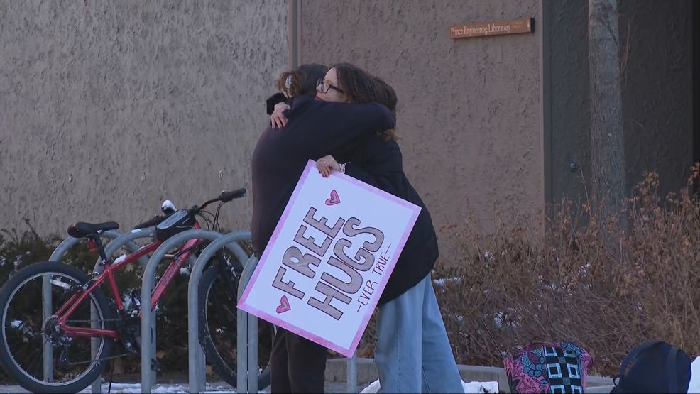 Image for story: Brown University students return to campus following the tragic shooting 