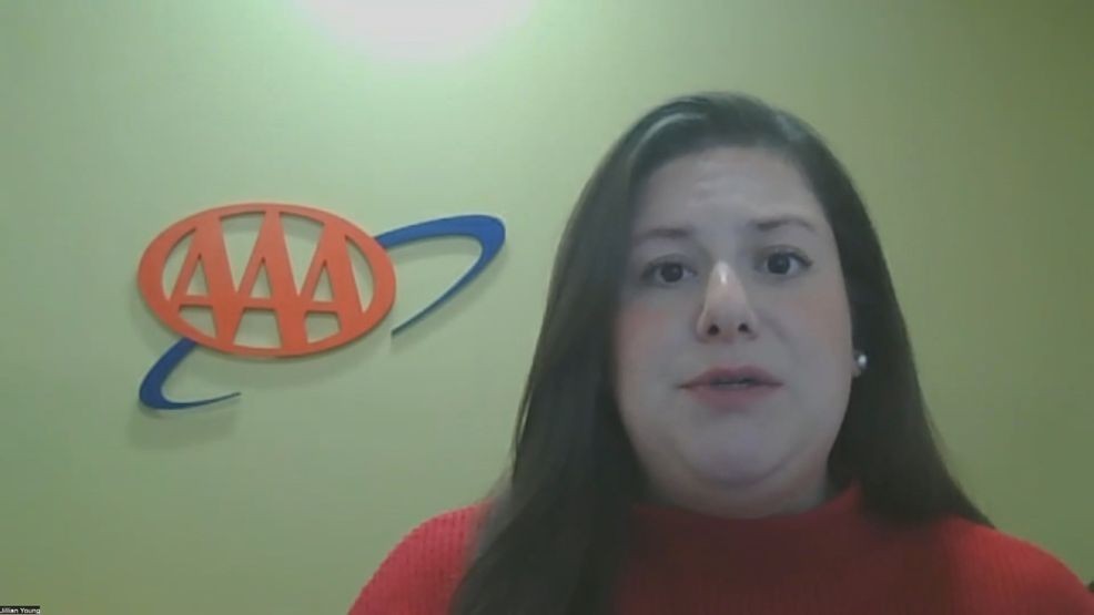 Jillian Young of AAA Northeast spoke about travel safety for the game. (WJAR)