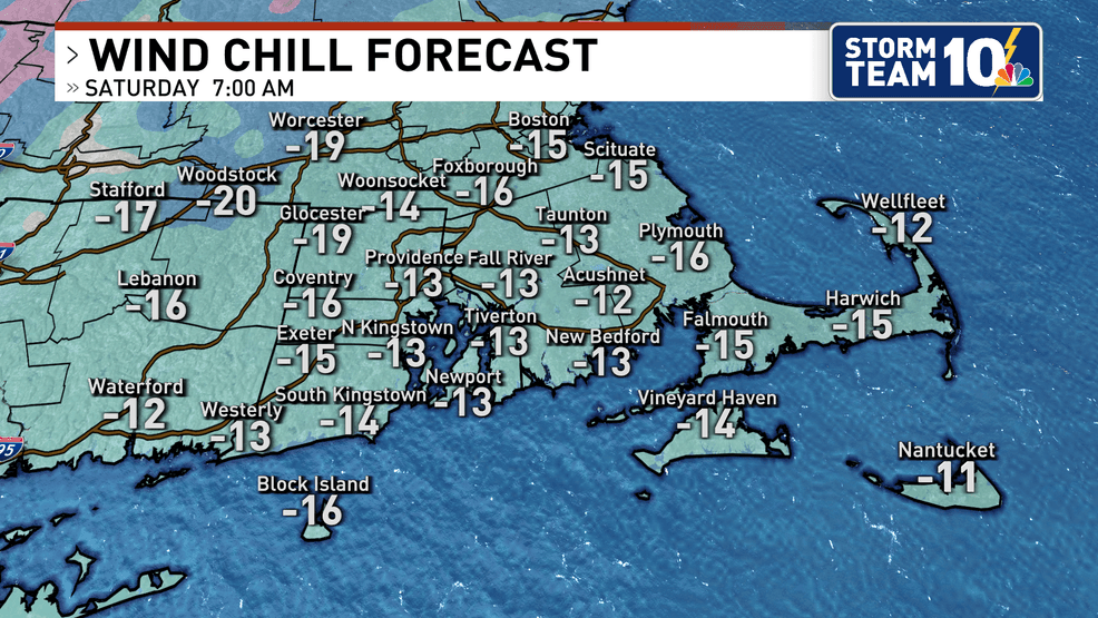 The wind chill Saturday mornig will be WELL below 0°