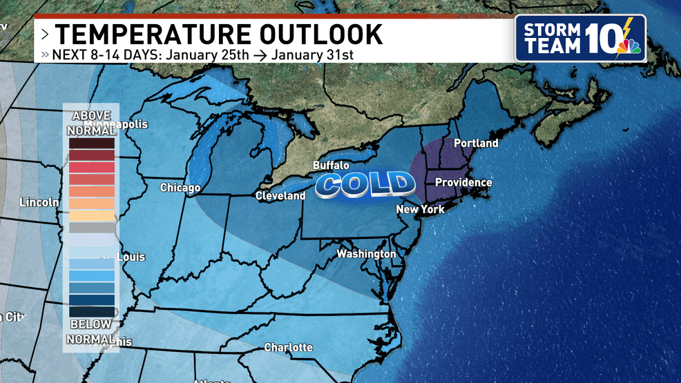 Models are hinting at the potential for the coldest air all season as January comes to a close. (WJAR)