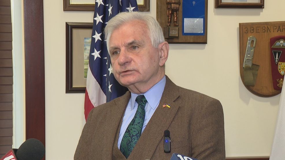 Image for story: Sen. Jack Reed discusses latest developments in Trump administration's tariff policies