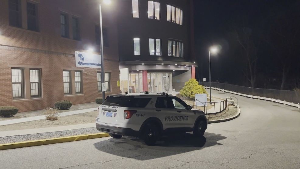 A police cruiser outside of Butler Hospital. (WJAR){p}{/p}