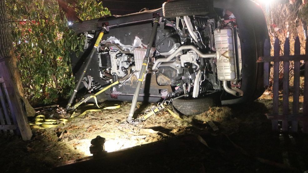 Image for story: Ashaway firefighters rescue driver from rollover