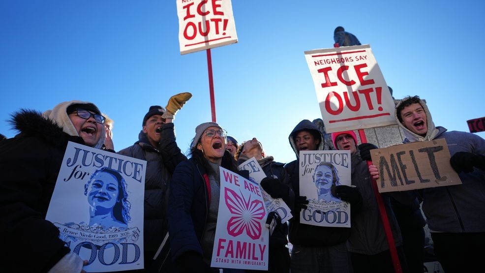 Image for story: Protesters disrupt Minnesota church service amid Trump's immigration crackdown