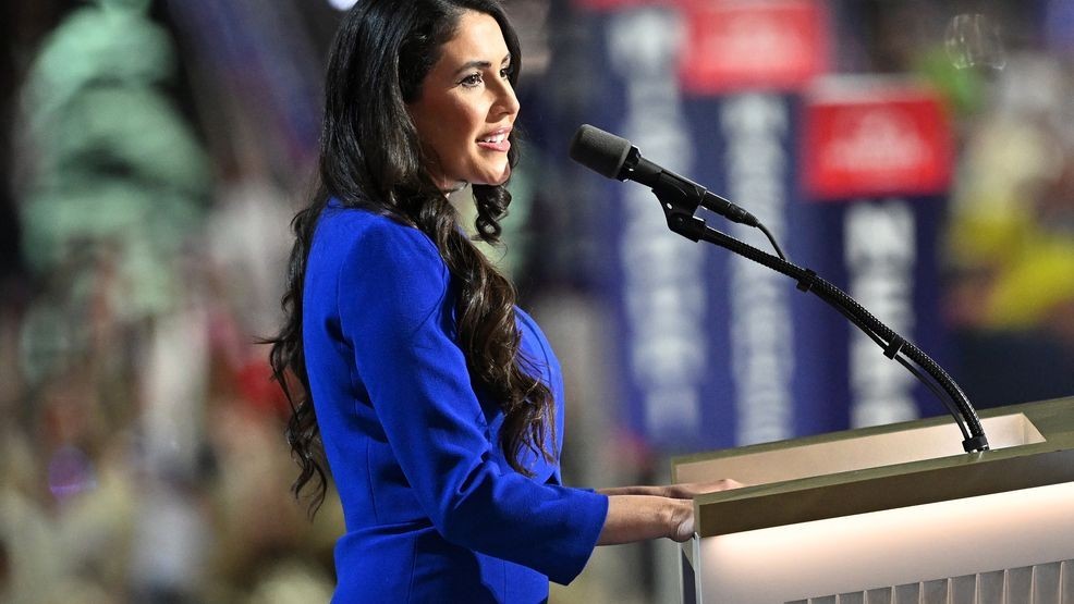 U.S. Rep. Anna Paulina Luna (R-FL) speaks on stage on the third day of the Republican National Convention at the Fiserv Forum.