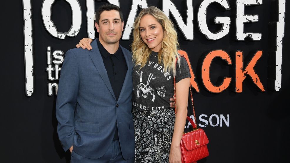 NEW YORK, NEW YORK - JULY 25: Jason Biggs and Jenny Mollen attends the "Orange Is The New Black" Final Season World Premiere at Alice Tully Hall, Lincoln Center on July 25, 2019 in New York City. (Photo by Dimitrios Kambouris/Getty Images)