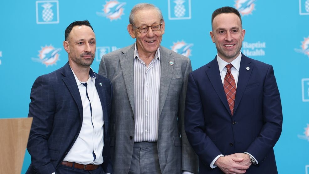 Image for story: Dolphins introduce Jon-Eric Sullivan, Jeff Hafley in emotional reset for franchise