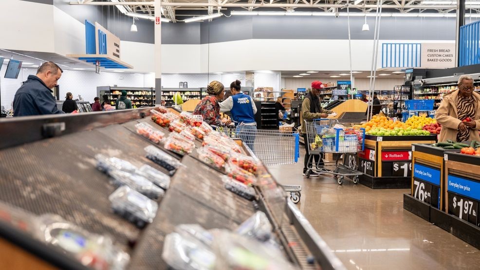 Customers shop at Walmart on January 22, 2026 in Little Rock, Arkansas.