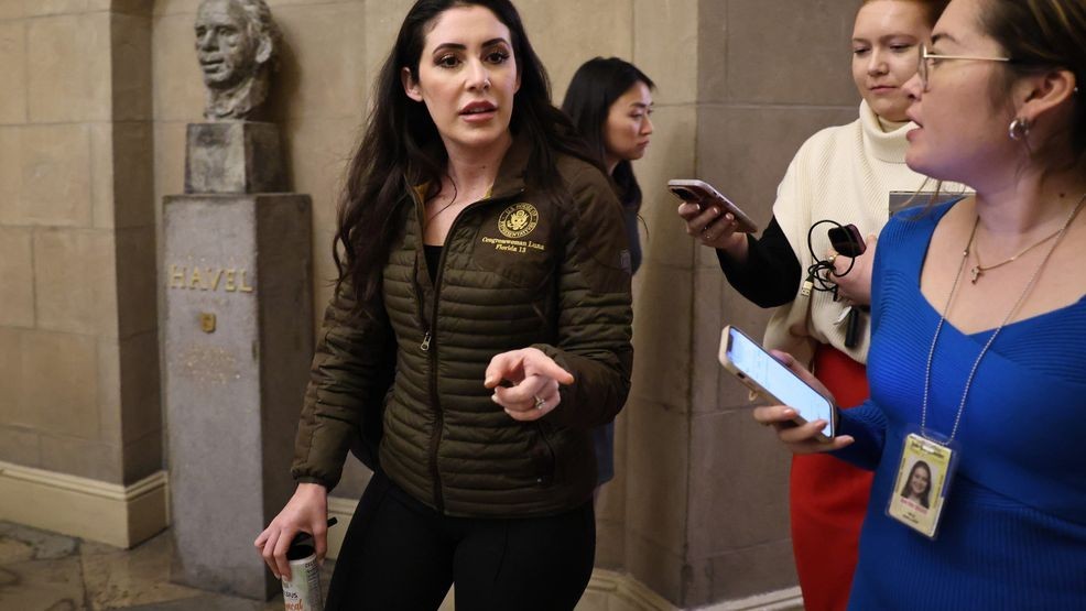 Rep. Anna Paulina Luna (R-FL) heads into the offices of the Speaker of the House in the U.S. Capitol on December 19, 2024 in Washington, DC. Republicans announced they have a deal to avert a government shutdown.